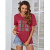 imageBlooming Jelly Womens Be Kind Shirt Short Sleeve Graphic Tees Loose Fit Tshirts Cute Casual Summer Tops Funny Teacher OutfitsRed