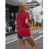 imageBlooming Jelly Womens Be Kind Shirt Short Sleeve Graphic Tees Loose Fit Tshirts Cute Casual Summer Tops Funny Teacher OutfitsRed