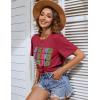 imageBlooming Jelly Womens Be Kind Shirt Short Sleeve Graphic Tees Loose Fit Tshirts Cute Casual Summer Tops Funny Teacher OutfitsRed
