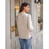 imageBlooming Jelly Womens Business Casual Tops Long Sleeve Work Shirts Mock Neck Dressy Tops Satin Silk Fall Outfits 2024Apricot