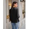 imageBlooming Jelly Womens Business Casual Tops Long Sleeve Work Shirts Mock Neck Dressy Tops Satin Silk Fall Outfits 2024Black
