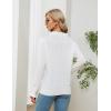 imageBlooming Jelly Womens Casual Cute Sweaters Ruffle Button Down Long Sleeve Eyelet Fall Pullover TopsWhite