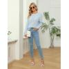 imageBlooming Jelly Womens Casual Fall Sweaters Dressy Knitted Pullover Crew Neck Long Sleeve Hollow Out TopsBlue