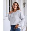 imageBlooming Jelly Womens Casual Fall Tops Long Sleeve Button Henley Lightweight Tunic Tops Grey