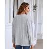 imageBlooming Jelly Womens Casual Fall Tops Long Sleeve Button Henley Lightweight Tunic Tops Grey