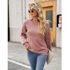 imageBlooming Jelly Womens Chunky Sweater Crewneck Sweatshirt Knit Lantern Sleeve Oversized Pullover Sweater with PearlsPink
