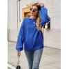 imageBlooming Jelly Womens Chunky Sweater Crewneck Sweatshirt Knit Lantern Sleeve Oversized Pullover Sweater with PearlsRoyal Blue
