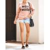 imageBlooming Jelly Womens Crewneck Sweatshirt Long Sleeve Raglan Letter Print Terry Casual Cute Pullover TopPink