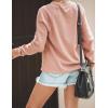 imageBlooming Jelly Womens Crewneck Sweatshirt Long Sleeve Raglan Letter Print Terry Casual Cute Pullover TopPink