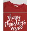 imageBlooming Jelly Womens Crewneck Sweatshirt Long Sleeve Raglan Letter Print Terry Casual Cute Pullover TopRed