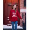 imageBlooming Jelly Womens Crewneck Sweatshirt Long Sleeve Raglan Letter Print Terry Casual Cute Pullover TopRedanimal