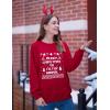 imageBlooming Jelly Womens Crewneck Sweatshirt Long Sleeve Raglan Letter Print Terry Casual Cute Pullover TopRedanimal