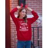 imageBlooming Jelly Womens Crewneck Sweatshirt Long Sleeve Raglan Letter Print Terry Casual Cute Pullover TopRedanimal