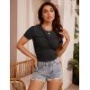 imageBlooming Jelly Womens Crop Tops Summer Trendy Short Sleeve Shirts Going Out Cute Y2k Tshirts Ladies Casual Basic TeesBlack