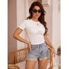 imageBlooming Jelly Womens Crop Tops Summer Trendy Short Sleeve Shirts Going Out Cute Y2k Tshirts Ladies Casual Basic TeesWhite