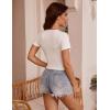 imageBlooming Jelly Womens Crop Tops Summer Trendy Short Sleeve Shirts Going Out Cute Y2k Tshirts Ladies Casual Basic TeesWhite