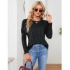 imageBlooming Jelly Womens Fall Sweaters Dressy Casual Pullover Tops Puff Long Sleeve Cable Knit Business Jumper Shirt BlouseBlack