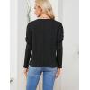 imageBlooming Jelly Womens Fall Sweaters Dressy Casual Pullover Tops Puff Long Sleeve Cable Knit Business Jumper Shirt BlouseBlack