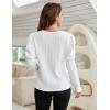 imageBlooming Jelly Womens Fall Sweaters Dressy Casual Pullover Tops Puff Long Sleeve Cable Knit Business Jumper Shirt BlouseWhite