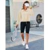imageBlooming Jelly Womens Half Zip Pullover Long Sleeve Workout Athletic Sweatshirts Crop TopsBeige001