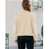 imageBlooming Jelly Womens Half Zip Pullover Long Sleeve Workout Athletic Sweatshirts Crop TopsBeige001