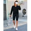 imageBlooming Jelly Womens Half Zip Pullover Long Sleeve Workout Athletic Sweatshirts Crop TopsBlack001