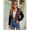 imageBlooming Jelly Womens Plaid hooded Flannel Shirts Long Sleeve Hoodies Shacket Button Down Oversized Color Block Fall TopsBlack and Yellow