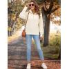 imageBlooming Jelly Womens Quarter Zip Pullover Sweaters Trendy Cable Knit Chunky Collared Fall Sweater 2023 Ladies Winter TopsBeige