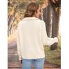imageBlooming Jelly Womens Quarter Zip Pullover Sweaters Trendy Cable Knit Chunky Collared Fall Sweater 2023 Ladies Winter TopsBeige