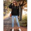 imageBlooming Jelly Womens Quarter Zip Pullover Sweaters Trendy Cable Knit Chunky Collared Fall Sweater 2023 Ladies Winter TopsBlack