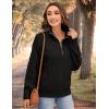 imageBlooming Jelly Womens Quarter Zip Pullover Sweaters Trendy Cable Knit Chunky Collared Fall Sweater 2023 Ladies Winter TopsBlack