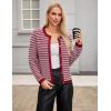 imageBlooming Jelly Womens Striped Cardigan Sweaters Dressy Casual Chunky Knit Coats 2024 Trendy Fall Outfits Winter Jackets RedMedium