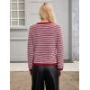 imageBlooming Jelly Womens Striped Cardigan Sweaters Dressy Casual Chunky Knit Coats 2024 Trendy Fall Outfits Winter Jackets RedMedium