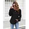 imageBlooming Jelly Womens Tunic Sweaters Lightweight Pullover Fall Tops Loose Fit 2023 Ladies Long Sweater to Wear with LeggingsBlack