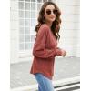 imageBlooming Jelly Womens Tunic Sweaters Lightweight Pullover Fall Tops Loose Fit 2023 Ladies Long Sweater to Wear with LeggingsRust