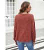 imageBlooming Jelly Womens Tunic Sweaters Lightweight Pullover Fall Tops Loose Fit 2023 Ladies Long Sweater to Wear with LeggingsRust