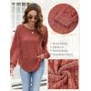 imageBlooming Jelly Womens Tunic Sweaters Lightweight Pullover Fall Tops Loose Fit 2023 Ladies Long Sweater to Wear with LeggingsRust