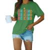 imageBlooming Jelly Womens Be Kind Shirt Short Sleeve Graphic Tees Loose Fit Tshirts Cute Casual Summer Tops Funny Teacher OutfitsKelly Green