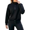 imageBlooming Jelly Womens Half Zip Pullover Long Sleeve Workout Athletic Sweatshirts Crop TopsBlack001
