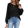 imageBlooming Jelly Womens Tunic Sweaters Lightweight Pullover Fall Tops Loose Fit 2023 Ladies Long Sweater to Wear with LeggingsBlack