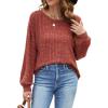 imageBlooming Jelly Womens Tunic Sweaters Lightweight Pullover Fall Tops Loose Fit 2023 Ladies Long Sweater to Wear with LeggingsRust