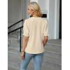 imageBlooming Jelly Women Dressy Causal Tops Ruffle V Neck Business Blouses Summer Work Shirts 2025Apricot