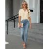 imageBlooming Jelly Women Dressy Causal Tops Ruffle V Neck Business Blouses Summer Work Shirts 2025Apricot
