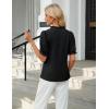 imageBlooming Jelly Women Dressy Causal Tops Ruffle V Neck Business Blouses Summer Work Shirts 2025Black