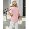 imageBlooming Jelly Women Dressy Causal Tops Ruffle V Neck Business Blouses Summer Work Shirts 2025Pink