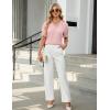 imageBlooming Jelly Women Dressy Causal Tops Ruffle V Neck Business Blouses Summer Work Shirts 2025Pink
