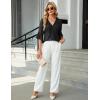 imageBlooming Jelly Womens 34 Length Sleeve Tops Dressy Casual Business Blouses Ruffle Work Shirts Summer OutfitsBlack
