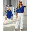 imageBlooming Jelly Womens 34 Length Sleeve Tops Dressy Casual Business Blouses Ruffle Work Shirts Summer OutfitsRoyal Blue
