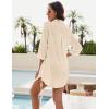 imageBlooming Jelly Womens Bathing Suit Cover Ups Bikini Swimsuit Coverup Drawstring Button Down Beach Dress ShirtApricot