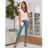 imageBlooming Jelly Womens Business Casual Blouses Short Ruffle Sleeve V Neck Dressy Tops Textured Ribbed Summer Trendy Work ShirtPink